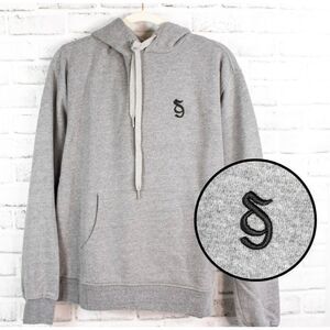Spiritual Gangster Hoodie Gray And Black Monogram Size Small